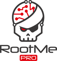 Logo Root-Me Pro Noir Vertical